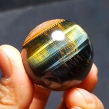 HO64G 35MM Natural Tiger eye Sphere Ball 52A95+ picture