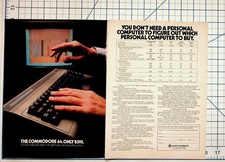 1982 Commodore 64 Computer Vintage Magazine Ad Print Ephemera picture