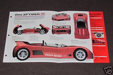 1992-1998 ULTIMA SPYDER Car SPEC SHEET BROCHURE PHOTO BOOKLET picture