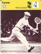 1977-79 Sportscaster Card, #86.12 Tennis, Rene Lacoste picture