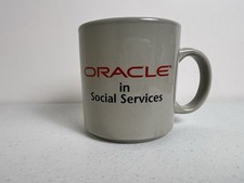 Oracle Corp Cloud Computing Logo Ceramic Coffee Mug EUC picture