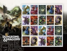 USPS Postage Stamps Sheet of 20 - Dungeons And Dragons - First Class Letter picture