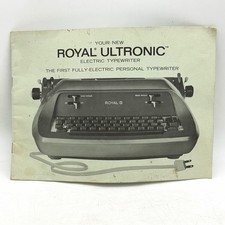 Instruction Manual Royal Ultronic Electric Typewriter  picture