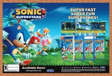 Sonic Superstars Switch Original 2022 Ad - Video Game Art Display Promo picture