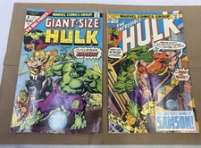 2 Bronze age marvel the Incredible Hulk comics 193, giant size #1  Doc Samson picture