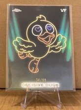 2026 Topps Chrome VeeFriends Decisive Duck /99 Green Refractor Neon Lights picture