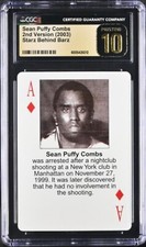 2003 Starz Behind Barz Playing Cards SEAN PUFFY COMBS / P DIDDY CGC 10 Pristine picture