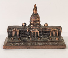 Vtg Metal Bronze  Tone Capital Building Replica Souvenir Washington DC *Patina* picture