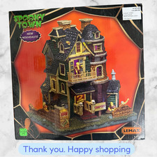 Lemax Spooky Town Halloween Village Undead Manor W Warning Sign 65508 NEW SHIP picture