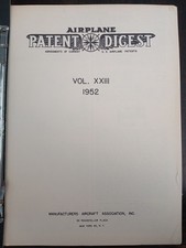 Airplane Patent Digest Vol. XXIII 1952 Original Book picture