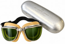 AMERICAN OPTICAL COMPANY AIRWAY FLYING GOGGLES w/CASE picture