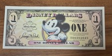 2008 T $1 Disney Dollars Mickey Mouse Uncirculated Note Disney Store picture