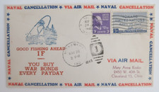 Good Fishing If You Buy War Bonds Every Payday 1945 WW2 Patriotic Cover Envelope picture