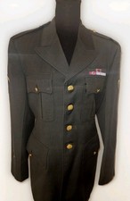 Vintage US Military Post WWII Army Dress Uniform Coat Jacket 1956 Size 39L picture