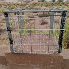Vintage 1986 Creamland Dairy Metal Milk Crate picture