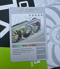 ASUS ROG Strix NVIDIA GeForce RTX 30 Graphics Card TRADING CARD ONLY picture