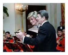 PRESIDENT RONALD REAGAN DANCING WITH PRINCESS DIANA 8X10 PHOTO REPRINT picture