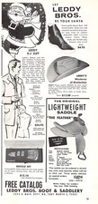 Leddy Bros Boot & Saddlery Cowboy Hats Christmas Santa Texas Vtg Mag Print Ad picture