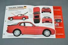 1985-1992 PORSCHE 944 TURBO (1991) Car SPEC SHEET BROCHURE PHOTO BOOKLET picture