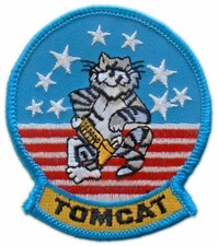 USN TOMCAT Embroidered Shoulder Patch 3-3/8