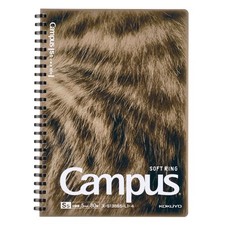 KOKUYO Campus Paw Print Soft Ring Notebook A5 5mm Grid Tabby Cat Su-S138S5-L1-4 picture