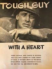 Robert Mitchum, Full Page Vintage Pinup picture