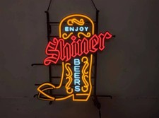 Shiner Tapping Boot Light Sign Beer Bar Decor 26