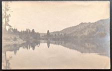 1907 Spokane River Scene Postcard - Vintage Black & White Washington View picture