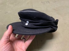 WWII GERMAN WAFFEN HEER PANZER OFFICER NCO M1943 WOOL FIELD CAP-LARGE,EARL MADE picture