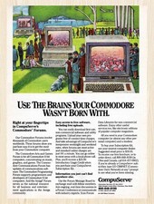 1986 CompuServe Commodore Forums Original Advertisement v5 picture