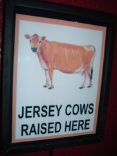 Jersey Cows Raised Here Farm Dairy Milk Barn Feed Store Retro Lighted Sign picture
