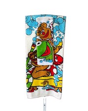Vintage Muppet Babies 70s-80s Beach Towel Jim Hensen White Fozzy Kermit picture