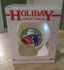 Derrike Cope 1991 Purolator #10 Holiday Greetings Ornament Unlimited picture