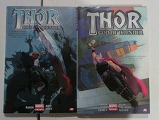 Thor God Of Thunder Jason Aaron Oversized Hardcover Vol 1 & 2 Marvel Lot picture