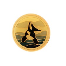 Vintage Orca Whale Lapel Pin Killer Whale Ocean Marine Wildlife Enamel picture