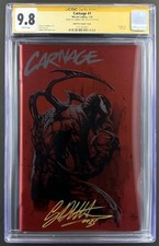 CARNAGE #1 CGC 9.8 SS SIGNED GABRIELE DELL'OTTO VIRGIN FOIL VARIANT LOW POP RARE picture