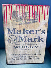 Maker's Mark Kentucky Straight Bourbon Whisky Distillery Advertising  15x11 Sign picture