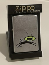 Shag Zippo Space Kitty Josh Agle Flamerite New In Case Vintage Rare Collectible picture