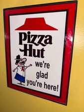 Pizza Hut Restaurant Kitchen Diner Advertising Sign picture