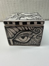 VINTAGE Ceramic Black & White “ Dream A Little Dream” Org. Box Signed COULIN VG picture