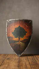 Ser Duncan The Tall Shield | Hedge Knight Tree & Star Prop | 28x18 Inch Medieval picture