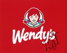 WENDY THOMAS SIGNED 8x10 PHOTO WENDY'S BURGERS FAST FOOD RESTAURANT BECKETT BAS picture
