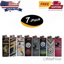 Bic NFL Pittsburgh Steelers Cigarette Lighters Brand & License (7 PCS)-Free Ship picture