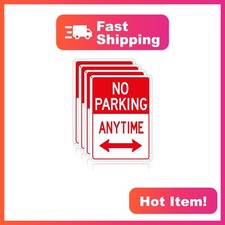 OLANZU 4pk 10x14 No Parking Anytime Sign Reflective Aluminum picture