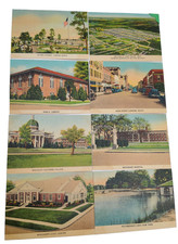 Vintage Hattiesburg Mississippi Postcards Camp Shelby Main Street Lot of 8 Cards picture