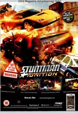 Stuntman Ignition Playstation PS3 PS2 Xbox Game Promo 2007 Full Page Print Ad picture