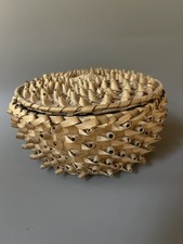 Native American curled-loop lidded basket picture