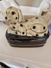 Vintage Takahashi Ceramic Dalmation Trinket Box picture