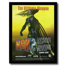 2000 MDK 2 Framed Print Ad/Poster Original Authentic Dreamcast PC PS2 Promo Art picture
