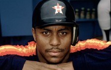 Houston Astros Outfielder Billy Hatcher portrait pregame June 7 19- Old Photo picture
